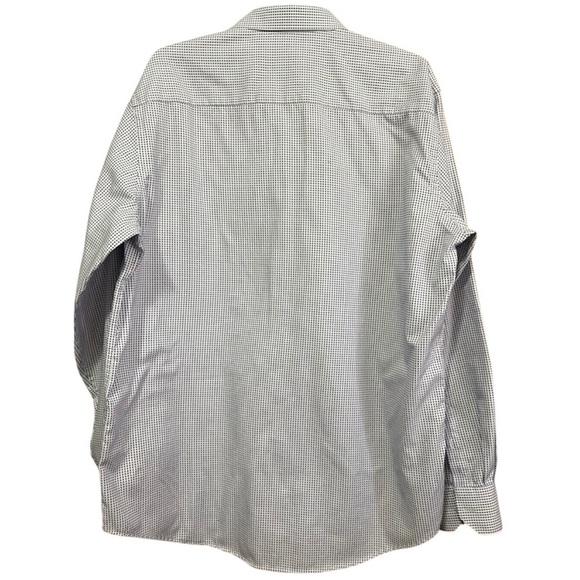 Bugatchi Classic Fit Navy Blue/White Dot Print Button Down Size L - Picture 2 of 8